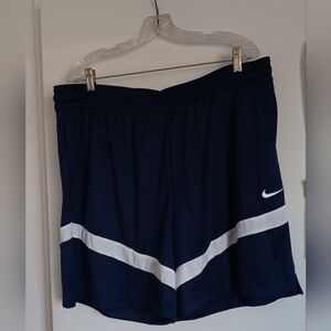 Nike Dark Blue Mesh Shorts with White Detail